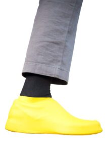 velotoze roam - commuting shoe cover - works with any shoes - for cycling, commute, flat pedals, ebike, walking yellow