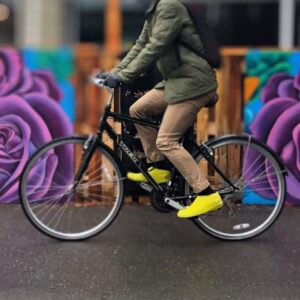 veloToze Roam - Commuting Shoe Cover - Works with Any Shoes - for Cycling, Commute, Flat Pedals, ebike, Walking Yellow