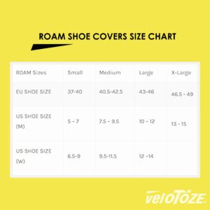 veloToze Roam - Commuting Shoe Cover - Works with Any Shoes - for Cycling, Commute, Flat Pedals, ebike, Walking Yellow