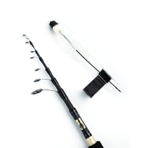 M80 TX WASP Telescopic Fishing Rod and Rod Holder Bank Combo. Compact Design Perfect for Travel. Ideal for Trout, and Medium Sized Fish.