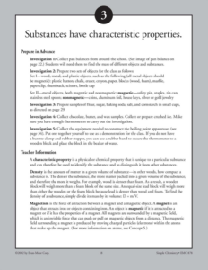 substances have characteristic properties