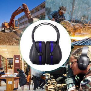 CHAMPS Shooting Earmuff, Noise Reduction Safety Ear Muffs, Hearing Protection, Adjustable Headband, NRR 29dB Rated for Construction Work Shooting Range Hunting [Blue]