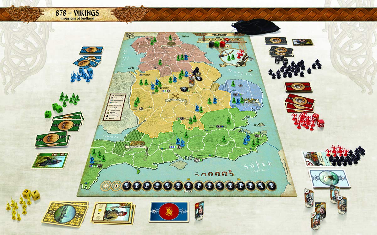 Academy Games | 878 Vikings Invasion of England 2nd Edition | Board Game | 2 to 4 Players