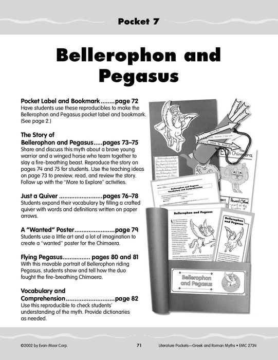 Pocket 07: Bellerophon and Pegasus (Greek and Roman Myths)