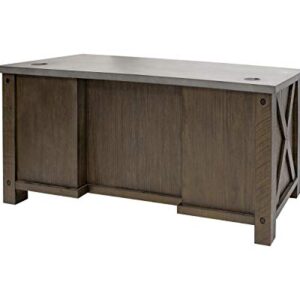 Martin Furniture IMJA680 Double Pedestal Desk, Brown