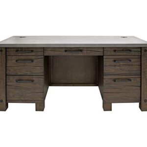 Martin Furniture IMJA680 Double Pedestal Desk, Brown