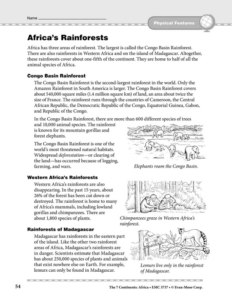 africa: physical features rainforests