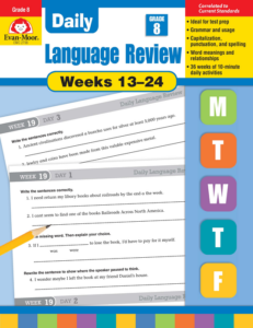 daily language review bundle, grade 8, weeks 13–24