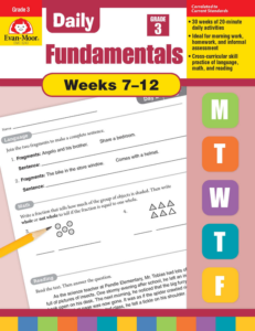 daily fundamentals cross-curricular bundle, grade 3, weeks 7–12