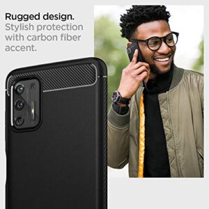 Spigen Rugged Armor Designed for Moto G Stylus (2021) Case [NOT Compatible with Moto G Stylus (2020) / Moto G Stylus (2021) 5G] - Matte Black