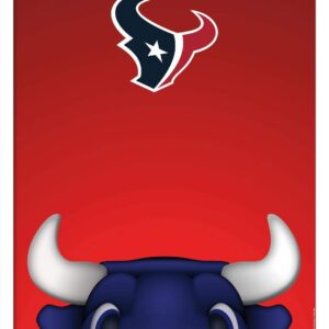 Trends International NFL Houston Texans - S. Preston Mascot Toro 20 Wall Poster, 14.725" x 22.375", White Framed Version