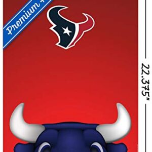 Trends International NFL Houston Texans - S. Preston Mascot Toro 20 Wall Poster, 14.725" x 22.375", Premium Unframed Version