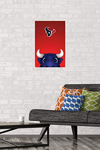 Trends International NFL Houston Texans - S. Preston Mascot Toro 20 Wall Poster, 14.725" x 22.375", Premium Unframed Version