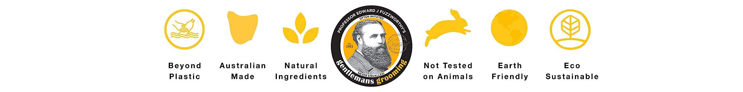 Professor Fuzzworthy's Best Beard Shampoo for Face, Hair & Body & Magnetic Soap Holder Men's Grooming Gift Kit | 100% Natural Beard Wash with Organic Ingredients- Eco Friendly Wooden Soap Dish