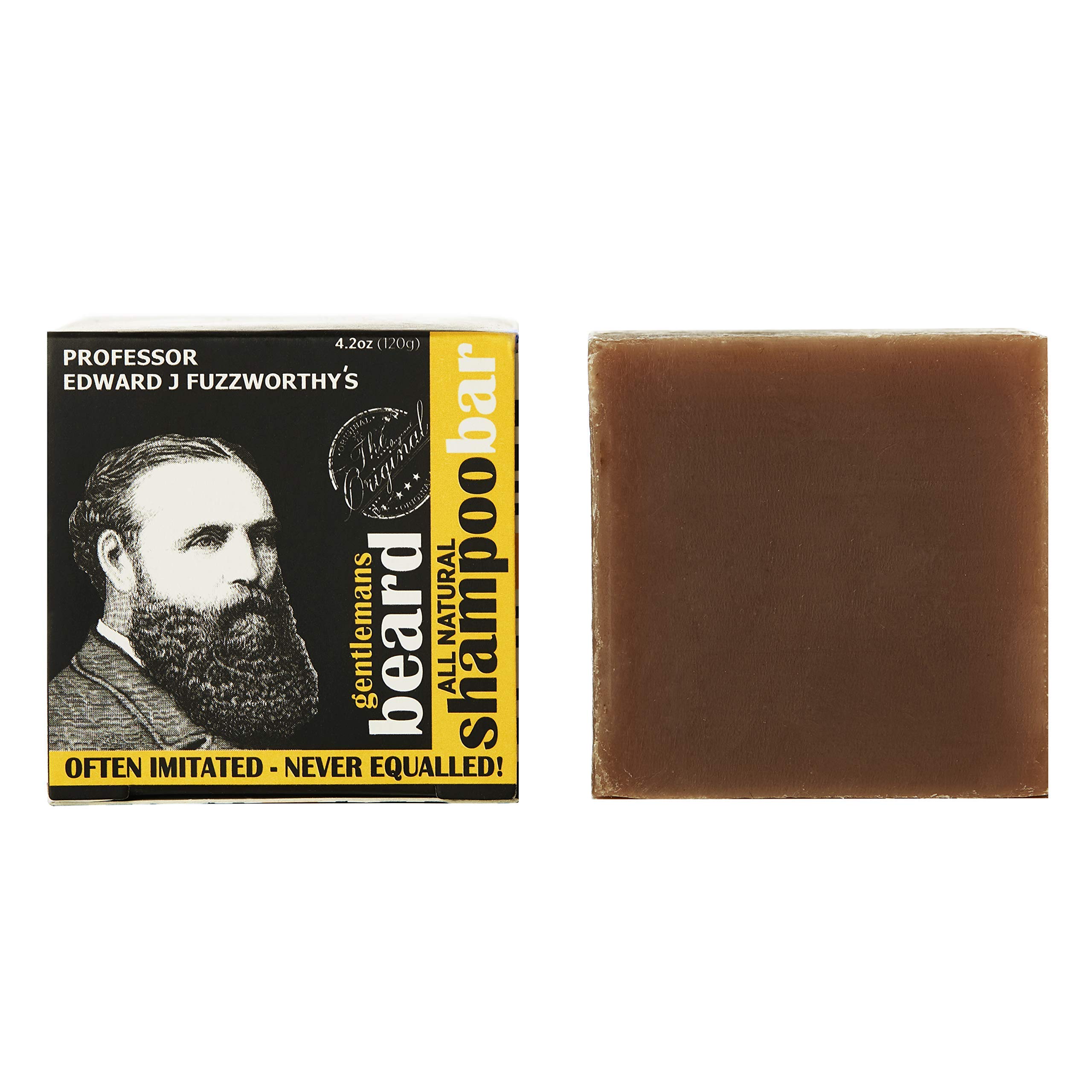 Professor Fuzzworthy's Best Beard Shampoo for Face, Hair & Body & Magnetic Soap Holder Men's Grooming Gift Kit | 100% Natural Beard Wash with Organic Ingredients- Eco Friendly Wooden Soap Dish