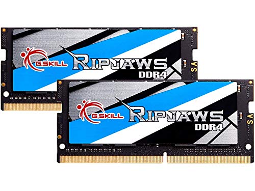 G.SKILL Ripjaws DDR4 SO-DIMM Series DDR4 RAM 32GB (2x16GB) 3200MT/s CL22-22-22-52 1.20V Unbuffered Non-ECC Notebook/Laptop Memory SODIMM (F4-3200C22D-32GRS)