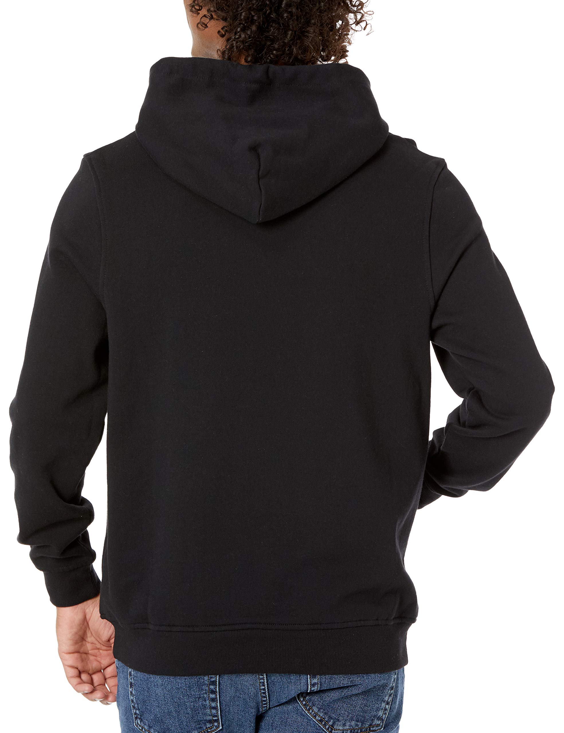 LRG Men's Hooded Pullover Sweatshirt with Logo, Black, Small