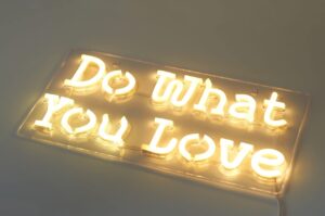 do what you love neon sign 15.7" soft white color led custom wall decor for home bedroom office salon party night light usb operated teen gift holiday decoration