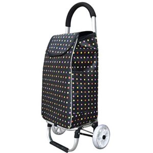 ygcbl multifunction portable hand trucks,trolleyshopping trolley aluminum alloy oxford cloth foldable bearing crystal wheel waterproof wear-resistant, load 40 kg, 7 colors,a