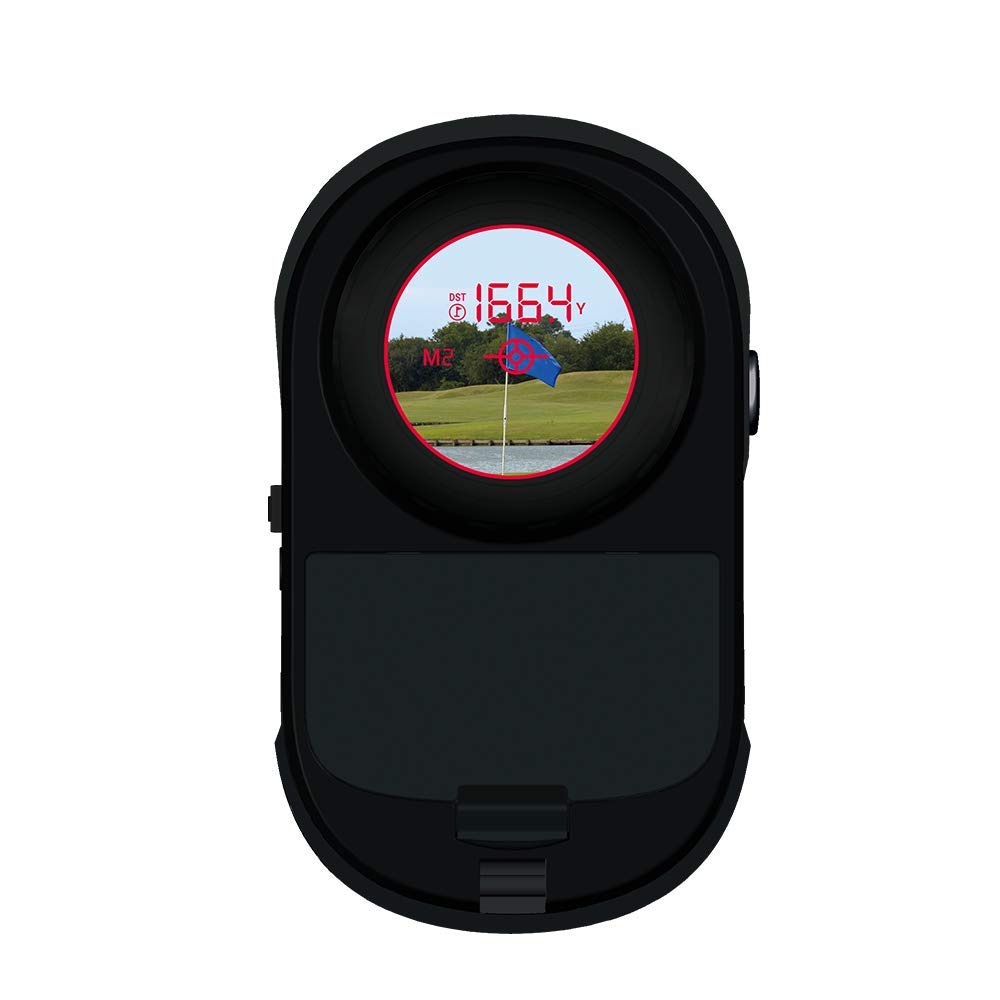 Shot Scope PRO L1 Laser Rangefinder – Target-Lock Vibration - x6 Magnification – 875 Yards - Clear Red and Black Optics - Adaptive Slope Technology - Accurate to 1 Yard