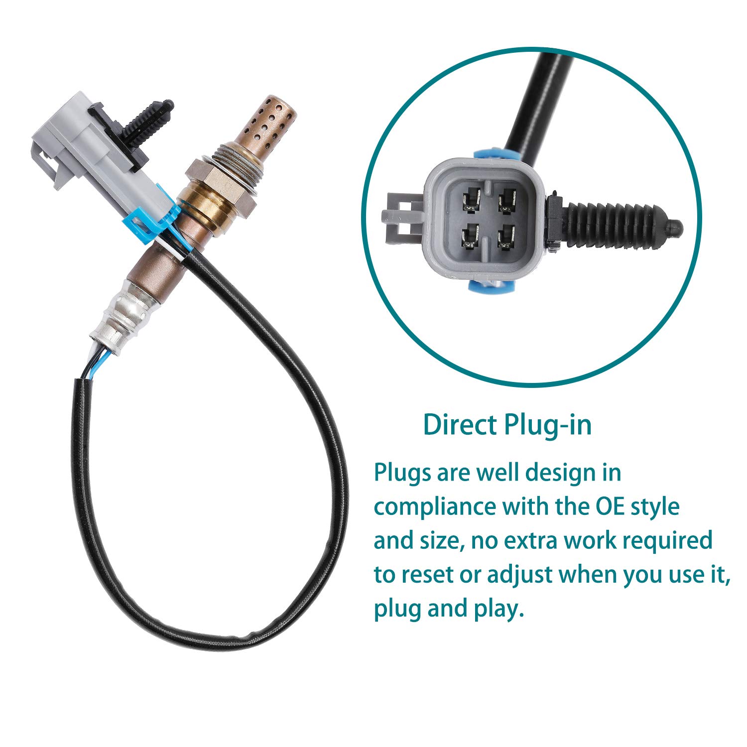 O2 Oxygen Sensor Upstream 2Pcs Compatible with Cadillac Escalade Chevrolet Silverado Suburban & More Replaces# 234-4668, 15284, 21546, SG1857, 8125731670, 12583804