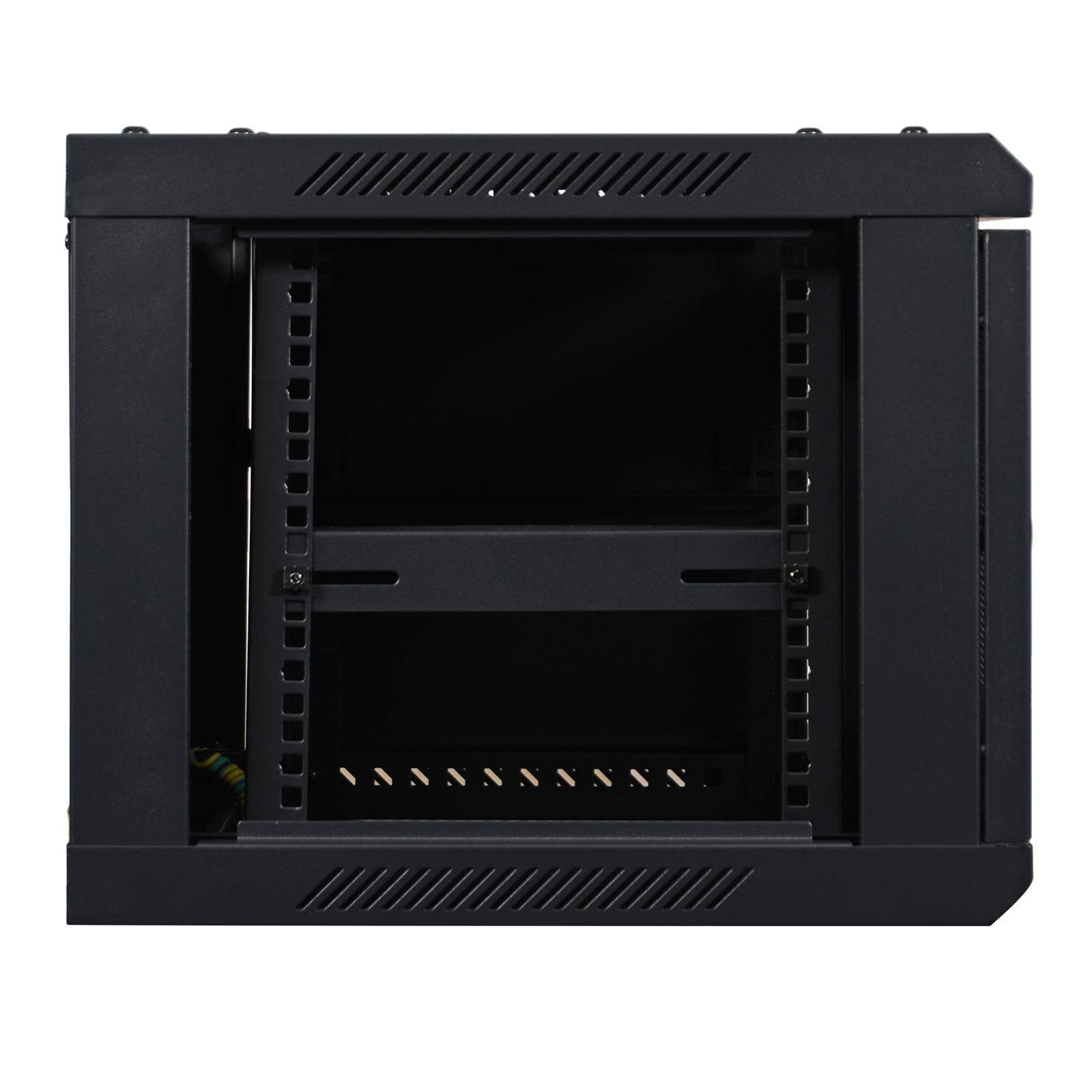 Aeons 6U Signature Wall Mount 19-inch IT Network Cabinet Enclosure Server Rack 16-inch Depth Glass Door