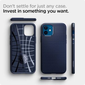 Spigen Liquid Air Armor Designed for iPhone 12 Mini Case (2020) - Navy Blue