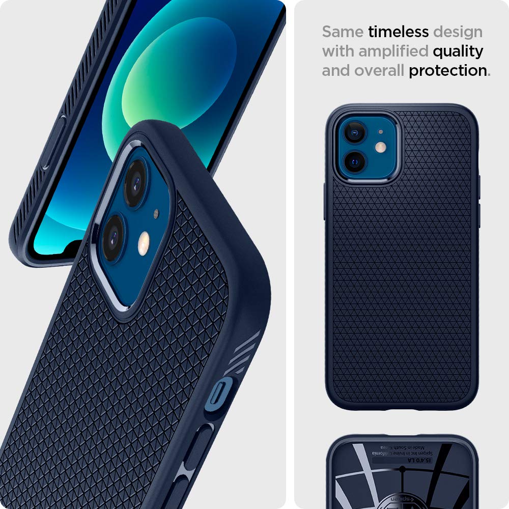 Spigen Liquid Air Armor Designed for iPhone 12 Mini Case (2020) - Navy Blue