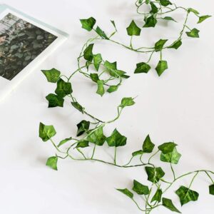 Ivy Vine String Lights, Artificial Ivy Leaf Plants Led String Light Fairy Lights Garland Wreath,Hanging for Wall Party Wedding Room Home Kitchen Garden Indoor and Outdoor Decoration (32.8ft 100LEDs)