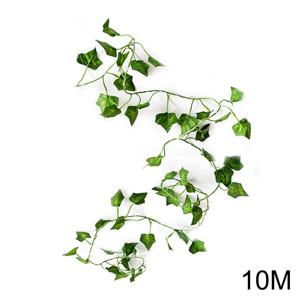 Ivy Vine String Lights, Artificial Ivy Leaf Plants Led String Light Fairy Lights Garland Wreath,Hanging for Wall Party Wedding Room Home Kitchen Garden Indoor and Outdoor Decoration (32.8ft 100LEDs)