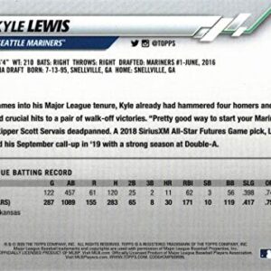 2020 Topps Chrome Baseball #186 Kyle Lewis Rookie Card