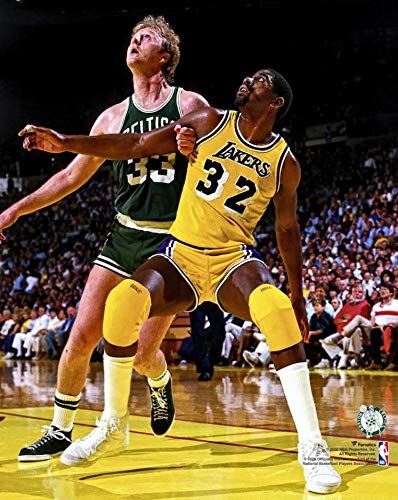 Larry Bird v. Magic Johnson 8" x 10" Basketball Legends Photo