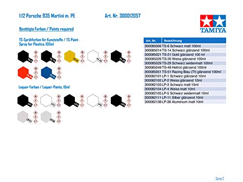 Tamiya America, Inc 1/12 Porsche 935 Martini, TAM12057