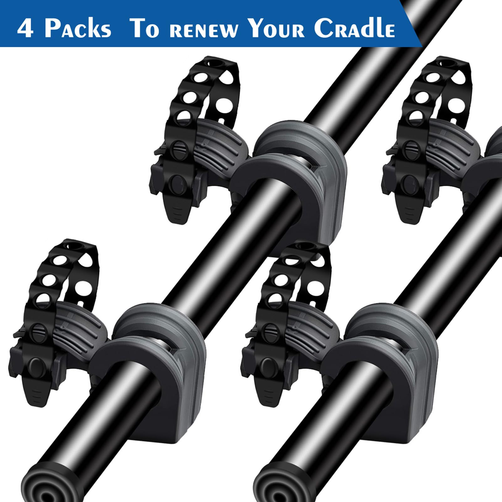 Bike Rack Strap, Bike Wheel Stabilizer Straps, Replacement Rubber Straps Accessory Strap Kit, Adjustable, Bicycle Wheel Stabilizer Straps 4 Pack Compatible with Thule 534