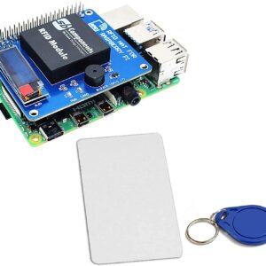 RFID HAT for Raspberry Pi with 0.91” OLED Display, RFID Shield Expansion HAT for Raspberry Pi 4B/3B+/3B/2B/B+/A+/Zero and Zero W, Raspberry Pi RFID Reader & Control Board