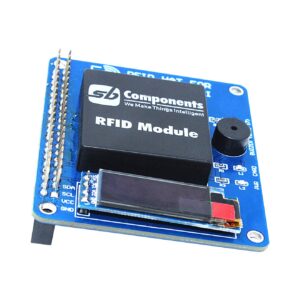 RFID HAT for Raspberry Pi with 0.91” OLED Display, RFID Shield Expansion HAT for Raspberry Pi 4B/3B+/3B/2B/B+/A+/Zero and Zero W, Raspberry Pi RFID Reader & Control Board