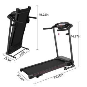 SHAREWIN Folding Treadmills for Home Portable Electric with Incline Running Exercise Machine Compact Treadmill with LCD and Mobile Phone Holder Perfect for Home Fitness Workout Jogging Walking