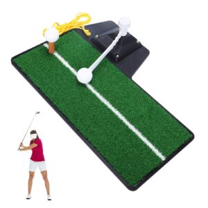 JIUYIBC Golf Swing Trainer, 3-in-1 Golf Swing Training Aid for Indoor and Outdoor, Portable Golf Swing Practice Mat, Golf simulators for Home,Practice Equipment, True Impact