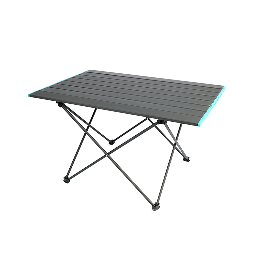 Portable Camping Table, Foldable Aluminum Alloy Picnic Table, with Storage Bag, Suitable for Outdoor, Camping, Picnic, Barbecue, Beach, Fishing (Large)