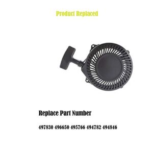 WFLNHB Recoil Rewind Pull Starter Replacement for Briggs Stratton 497830 135202 135212 135232