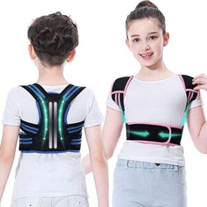 lexniush professional posture corrector for kids, adjustable upper back posture brace for teenagers boys and girls under clothes spinal support to improves slouch, prevent humpback, relieve back pain