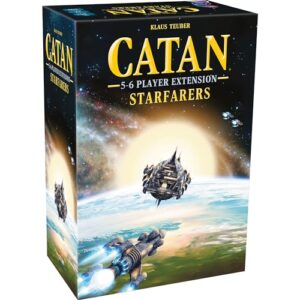 catan starfarers board game extension allowing a total of 5 to 6 players for the catan starfarers board game 2nd ed.| board game for adults and family | adventure board game | made by catan studio