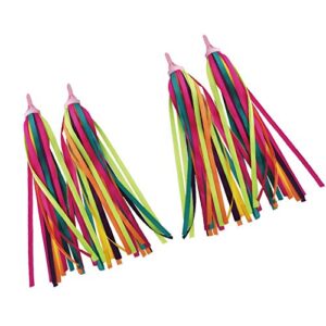 ABSOAR Cycling Colorful Bike Streamers Girls Boys Kids Bicycle Tassel Ribbon Handlebar Scooter Streamers 2 Pairs, Tropical Bird