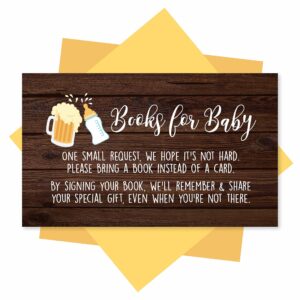 25 Brewing Baby Shower Invitations, 25 Book Request Baby Shower Guest Book Alternative, 25 Baby Shower Diaper Raffle Tickets For Baby Shower Games To Play, Beer Vintage Bottle Diaper Raffle Cards