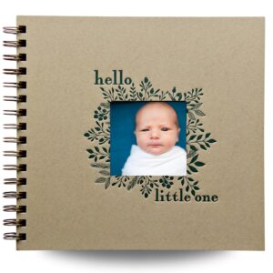 baby scrapbook albums, simple baby memory book with blank pages. 90 kraft pgs, 8.5”x9.5”. unique baby shower, gender neutral baby shower, libro de recuerdos del bebé, modern baby memory book