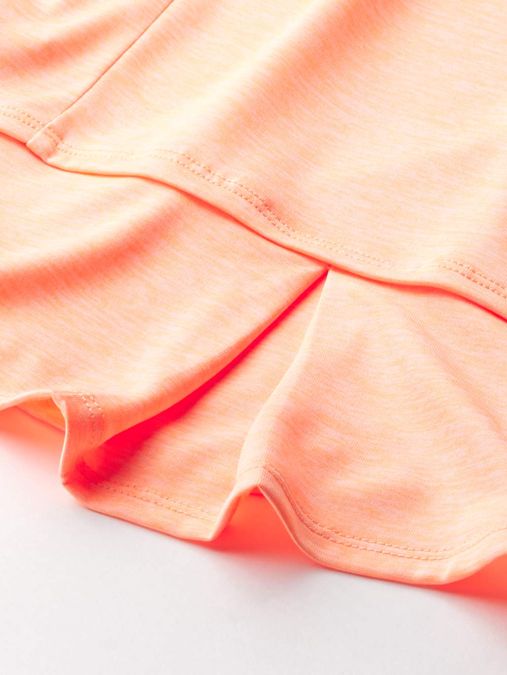 adidas Baby Girls' Short Sleeve Mélange Tee and 3-Stripes Capri Tights Set, Screaming Orange Heather, 2T
