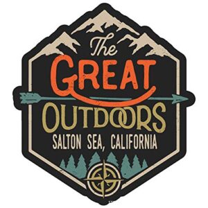 salton sea california the great outdoors design 4-inch vinyl decal sticker