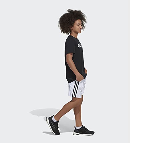 adidas boys Classic 3-stripes Shorts, White, 3T US