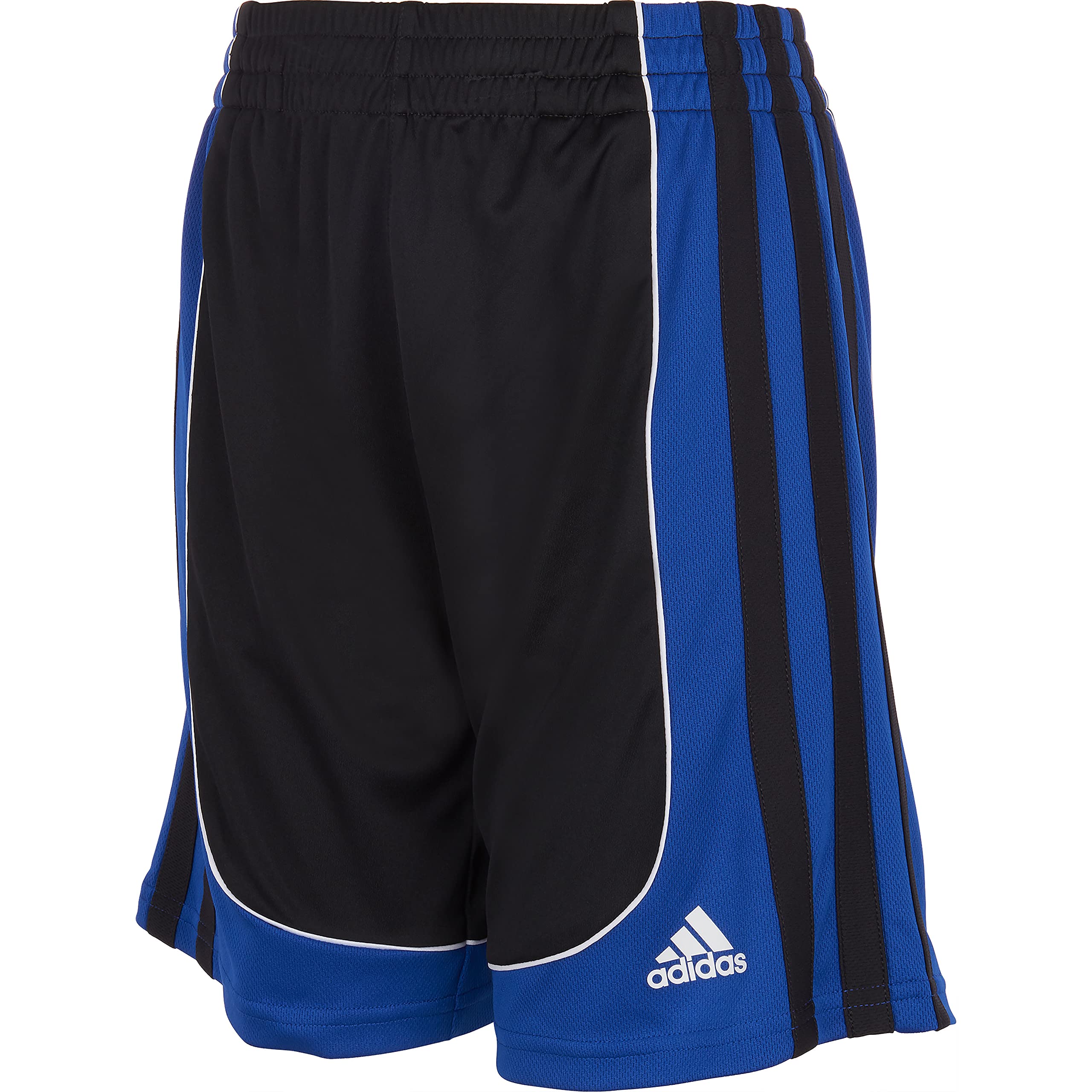 adidas Boys' AEROREADY Basketball Creator Shorts, Black with Team Royal Blue, 7