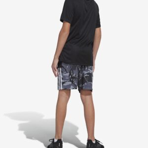 adidas Boys' AEROREADY Action Camo Shorts, Black, Small (8)